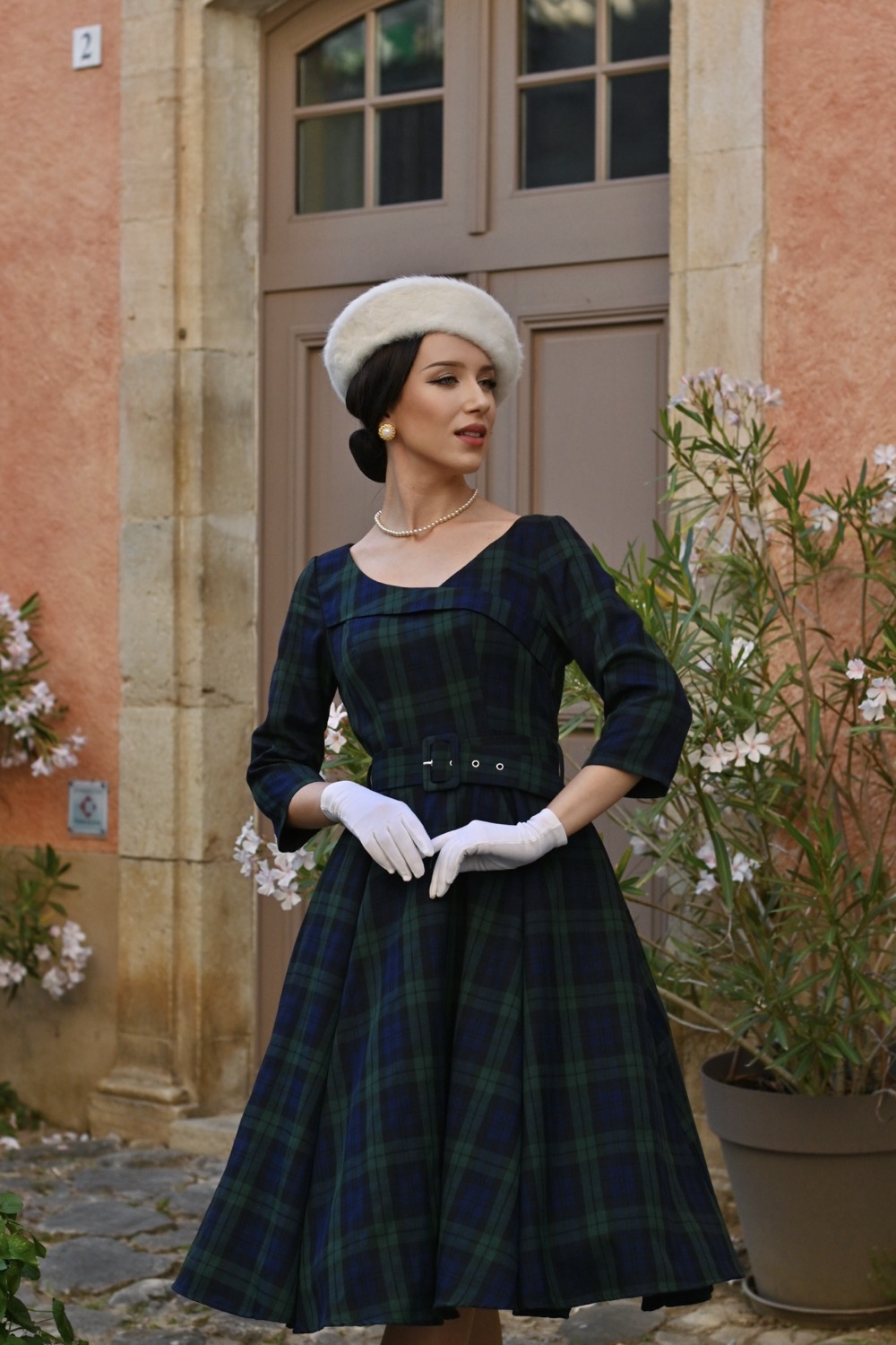 Isolde Tartan Swing Dress in Extended Sizing